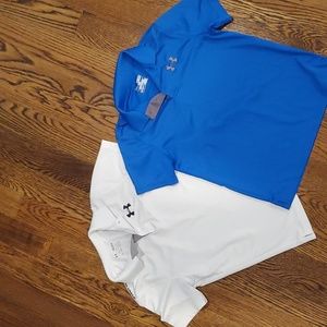 Set of 2 like new Under Armour boys golf shirts size M
